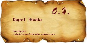Oppel Hedda névjegykártya